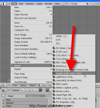 Blender import KMZ