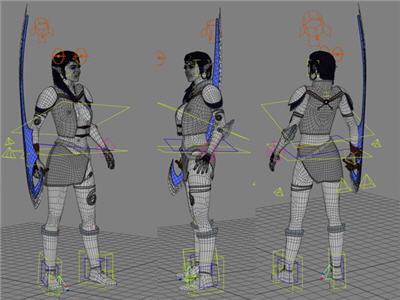 Kehel Warrior - Wireframe