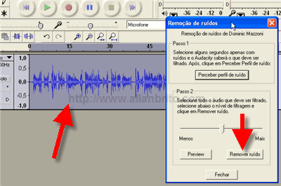 Audacity - Efeitos remover ruído