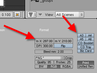 dtpBlender - tamanhos do papel