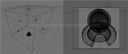 Cena de teste no Blender para YafRay