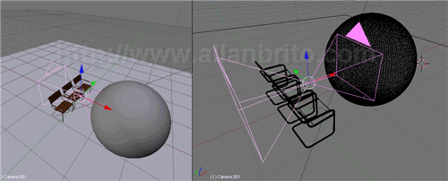 Tela do Blender - Lente olho de peixe