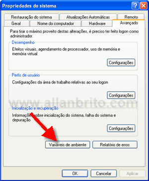 Variáveis do ambiente Windows