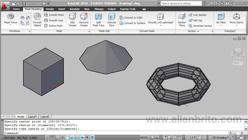 autocad-2010-modelagem-3d-mesh