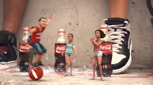 Comercial da Coca-Cola produzido com Blender