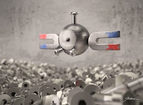 Tutorial sobre a criação da cena Magnemite no Blender