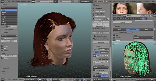 Configurando cabelos em personagens 3d