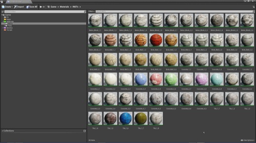 Biblioteca gratuita de materiais e texturas para a Unreal Engine