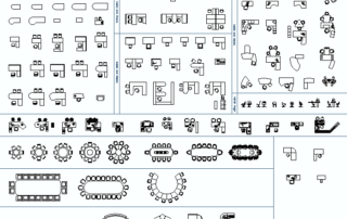 118 blocos gratuitos para AutoCAD: Escritórios