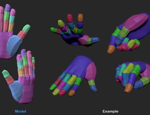 Mãos 3d gratuitas para estudo de modelagem