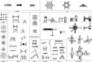 85 blocos gratuitos para AutoCAD sobre playground e parques