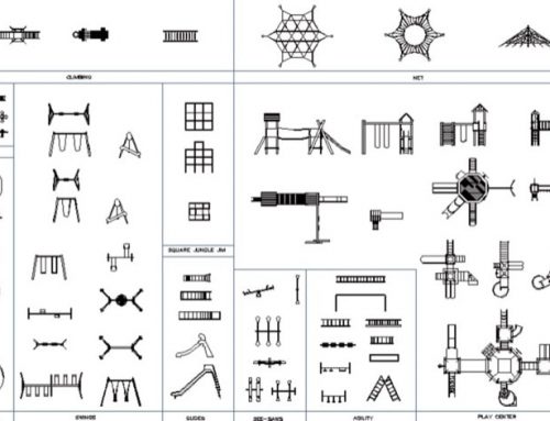 85 blocos gratuitos para AutoCAD sobre playground e parques