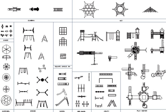 110 blocos gratuitos para AutoCAD sobre academias - Allan Brito